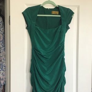 Emerald green cocktail dress